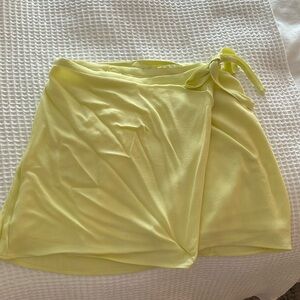 Fellow side tie wrap mini skirt